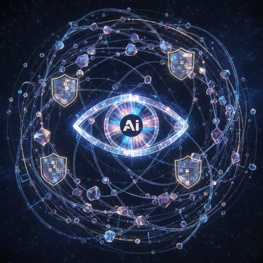 AI vision network with security shields