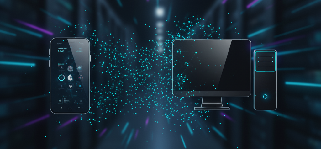 Liquision devices connected in a secure network